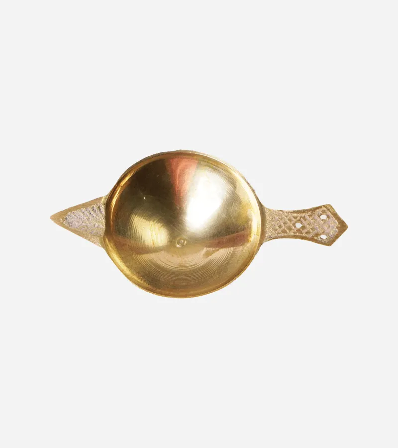 Brass Diya (Oil Lamp) - alternate view