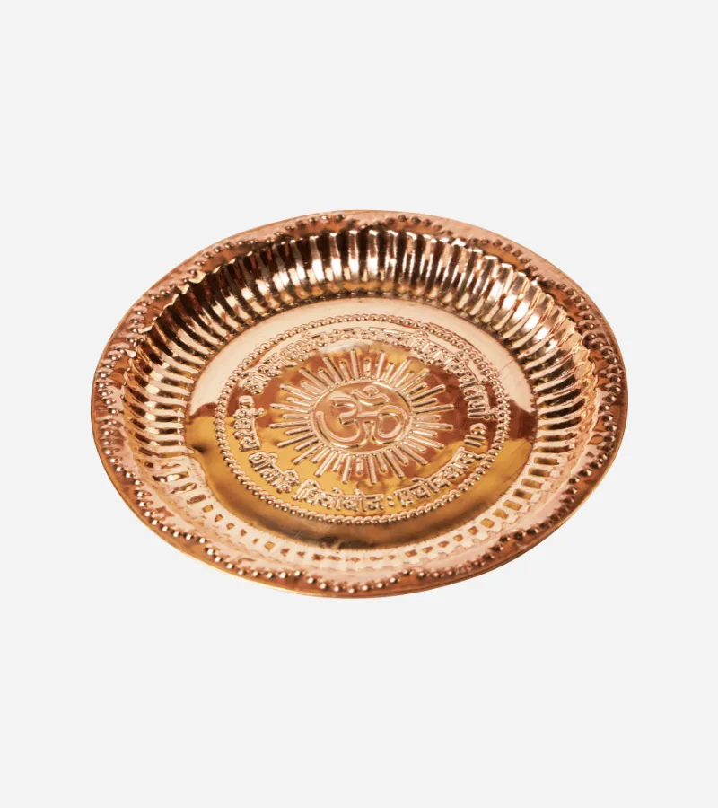 Copper Puja Thali - third view
