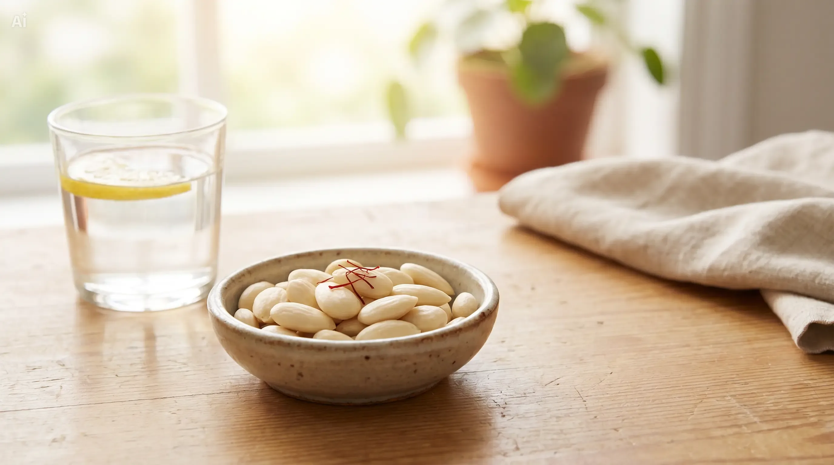 Ayurvedic Overnight Soaked Almonds